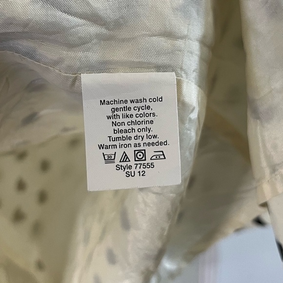 J.Crew Factory Candace Ink Dot Spaghetti Strap Dress White Black Polka Dot M - Picture 8 of 10